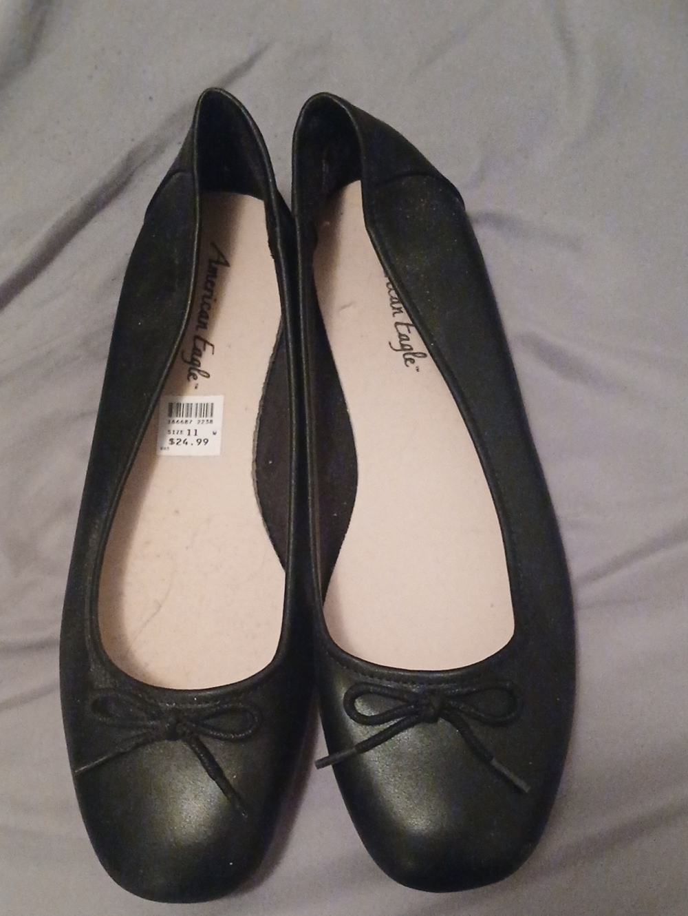 American Eagle Outfitters Black Bow Ballet Flats